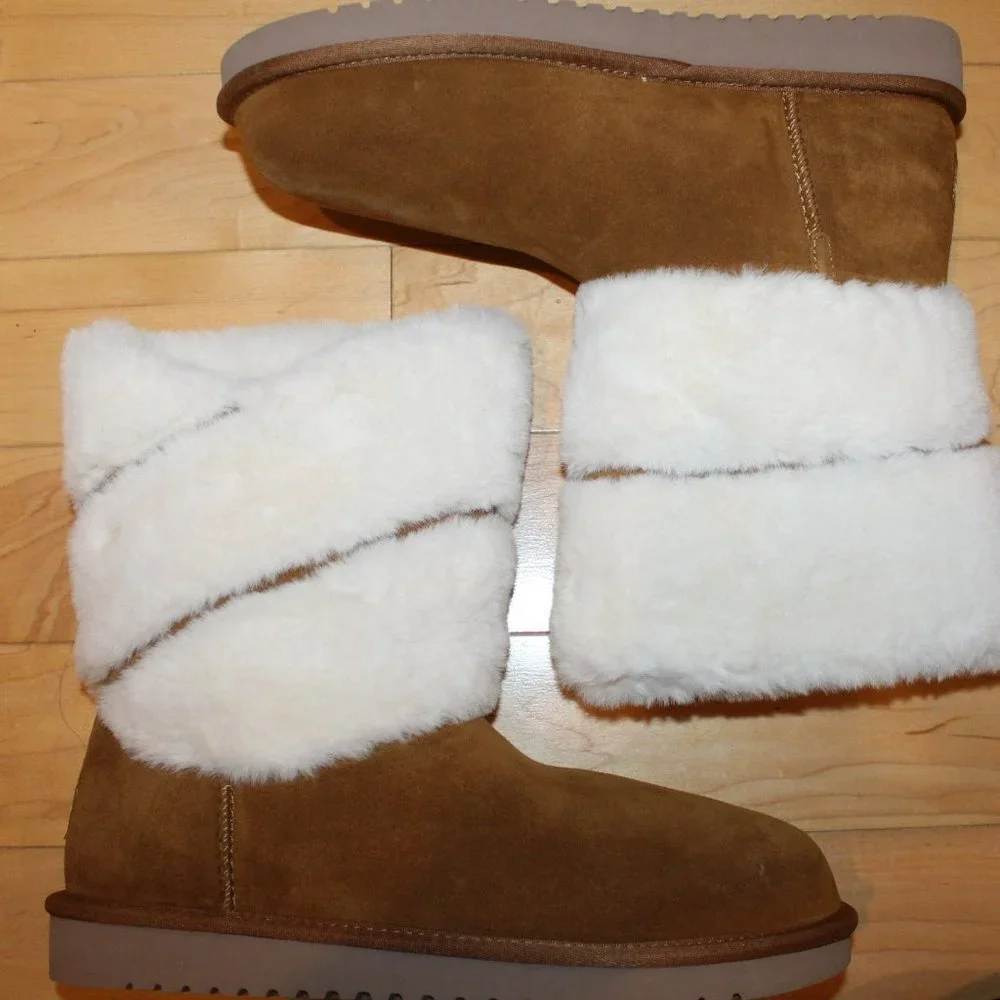 NEW UGG KOOLABURRA WOMEN'S SUEDE FUR LINED‎ CLASSIC SHORT BOOTS